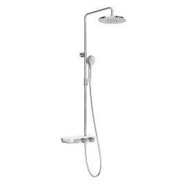 Ravak Termo - Set de douche avec thermostat, diamètre 25 cm, 3 jet, chrome/blanc X070161