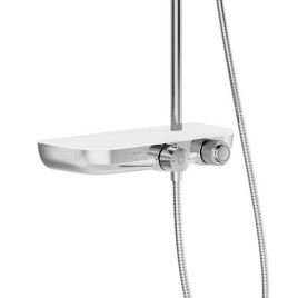 Ravak Termo - Set de douche avec thermostat, diamètre 25 cm, 3 jet, chrome/blanc X070161