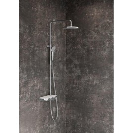 Ravak Termo - Set de douche avec thermostat, diamètre 25 cm, 3 jet, chrome/blanc X070161