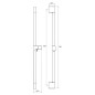 Ravak Douches - Barre de douche, 70 cm, noir mat X07P679