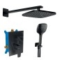 Novaservis Metalia 58 - Ensemble de douche avec mitigeur encastré, 23x23 cm, 3 jets, noir mat SADA58051R,5