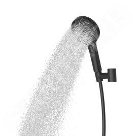 kielle Vega - Set de douche avec mitigeur encastré, 2 sorties, avec accessoires et corps d’encastrement, noir mat 20618SP24