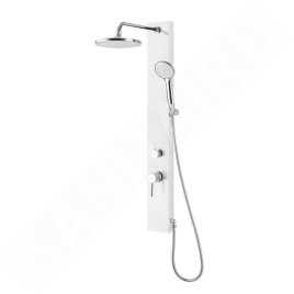 Aqualine Figa - Panneau de douche avec mitigeur 125x1050 mm, blanc SL230