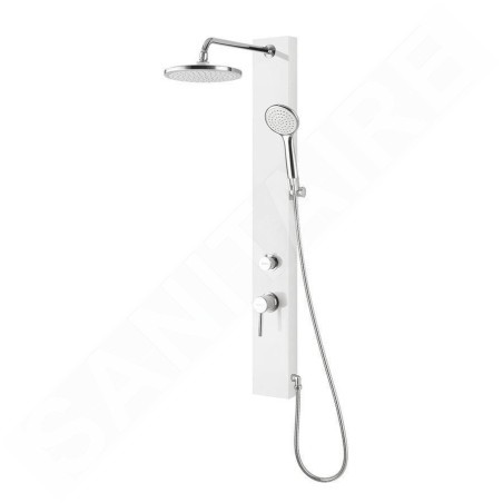 Aqualine Figa - Panneau de douche avec mitigeur 125x1050 mm, blanc SL230