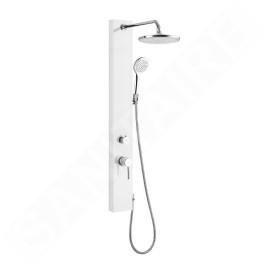 Aqualine Figa - Panneau de douche avec mitigeur 125x1050 mm, blanc SL230