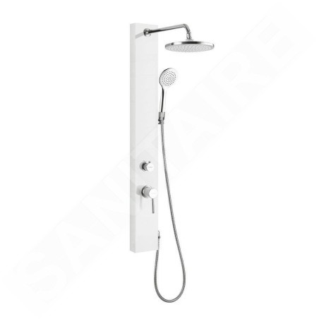 Aqualine Figa - Panneau de douche avec mitigeur 125x1050 mm, blanc SL230