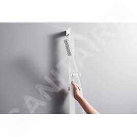 Hansgrohe Pulsify E - Ensemble pomme de douche, tige et flexible, EcoSmart, blanc mat 24380700