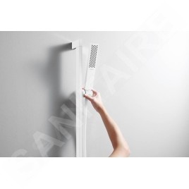 Hansgrohe Pulsify E - Ensemble pomme de douche, tige et flexible, EcoSmart, blanc mat 24380700