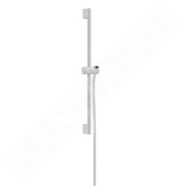 Hansgrohe Unica - Barre de douche 96 mm, avec flexible, blanc mat 24401700