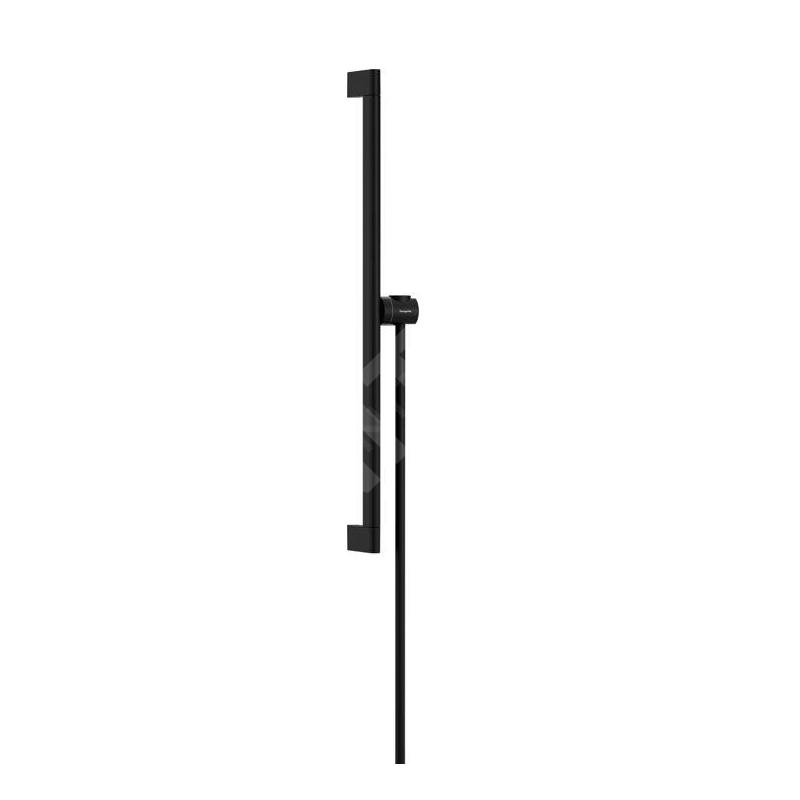 Hansgrohe Unica - Barre de douche 66 mm, avec flexible, noir mat 24402670