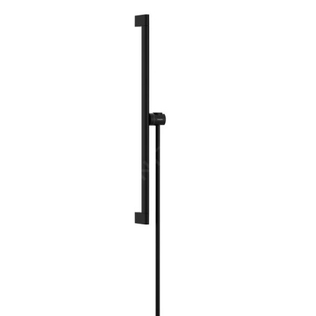 Hansgrohe Unica - Barre de douche 66 mm, avec flexible, noir mat 24402670