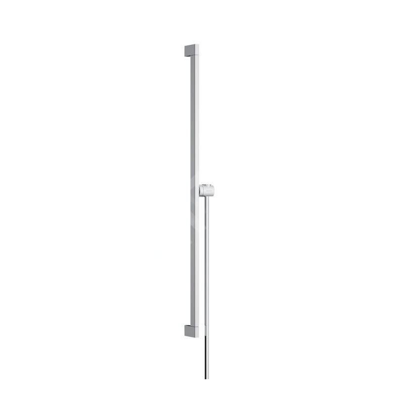 Hansgrohe Unica - Barre de douche 95 mm, avec flexible de douche, chrome 24403000