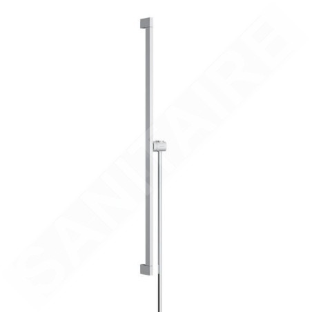 Hansgrohe Unica - Barre de douche 95 mm, avec flexible de douche, chrome 24403000