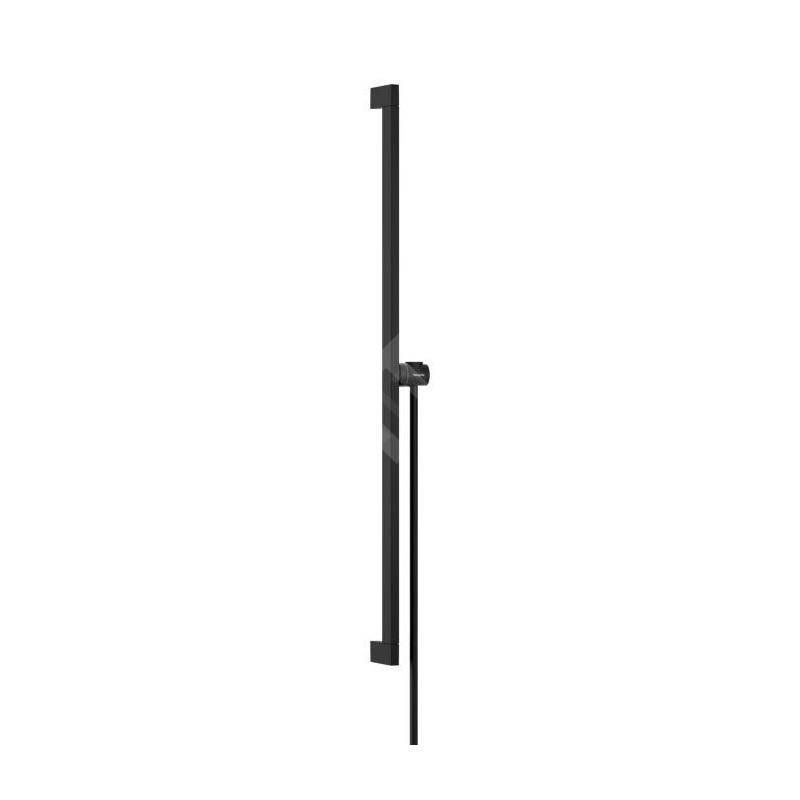 Hansgrohe Unica - Barre de douche 95 mm, avec flexible, noir mat 24403670