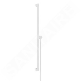 Hansgrohe Unica - Barre de douche 95 mm, avec flexible, blanc mat 24403700