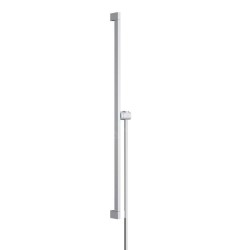 Hansgrohe Unica - Barre de douche 66 mm, avec flexible de douche, chrome 24404000