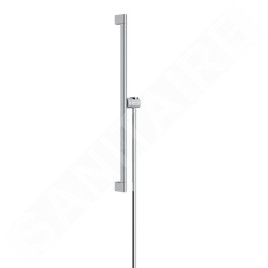 Hansgrohe Unica - Barre de douche 95 mm, avec flexible de douche, chrome 24405000