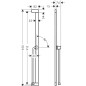 Hansgrohe Unica - Barre de douche 95 mm, avec flexible de douche, chrome 24405000