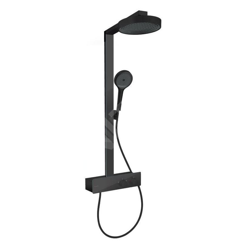 Hansgrohe Rainfinity - Set de douche avec thermostat, diamètre 25 mm, 3 jet, noir mat 28742670