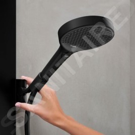 Hansgrohe Rainfinity - Set de douche avec thermostat, diamètre 25 mm, 3 jet, noir mat 28742670