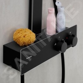 Hansgrohe Rainfinity - Set de douche avec thermostat, diamètre 25 mm, 3 jet, noir mat 28742670