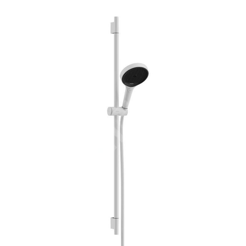 Hansgrohe Rainfinity - Set pomme de douche, barre et flexible, 3 jets, blanc mat 28743700