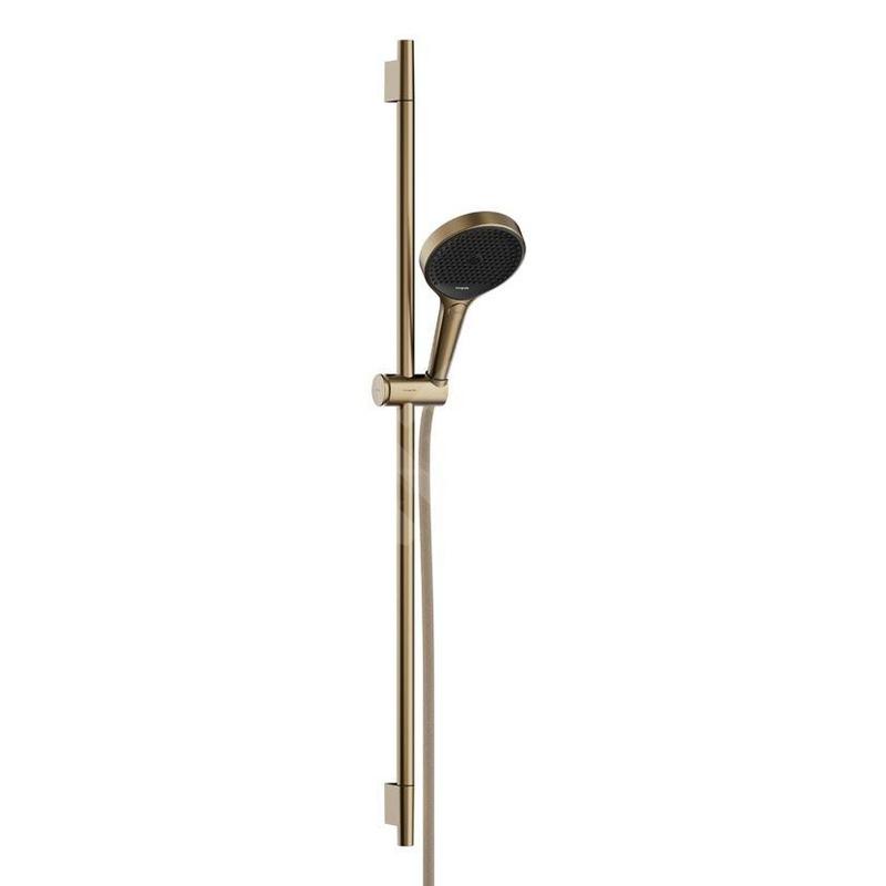 Hansgrohe Rainfinity - Set pomme de douche, barre et flexible, 3 jets, EcoSmart, bronze brossé 28744140