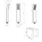 Sapho Set - Colonne de douche Abra, support fixe, chrome SET1101