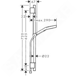 Hansgrohe Rainfinity - Set de pommeau de douche, barre et flexible, 3 jets, chrome 28745000