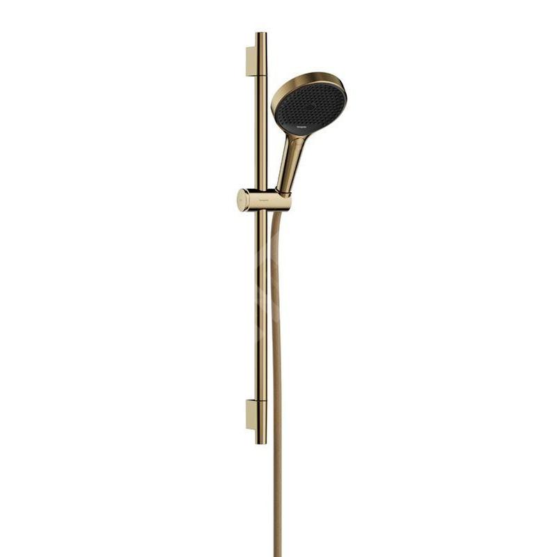 Hansgrohe Rainfinity - Set pomme de douche, barre et flexible, 3 jets, EcoSmart, doré 28746990