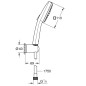 Grohe Vitalio Comfort - Set pommeau de douche, support et flexible, 2 jets, chrome 26399001