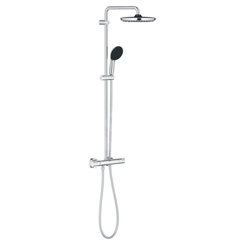 Grohe Vitalio Start - Set de douche avec thermostat, diamètre 25 cm, 2 jets, chrome 26677001 Grohe Vitalio Start - Set de douche avec thermostat, diamètre 25 cm, 2 jets, chrome 26677001