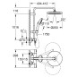 Grohe Vitalio Start - Set de douche avec thermostat, diamètre 25 cm, 2 jets, chrome 26677001 Grohe Vitalio Start - Set de douche avec thermostat, diamètre 25 cm, 2 jets, chrome 26677001