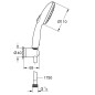Grohe Vitalio Start - Set de pommeau de douche, support et flexible, 3 jets, chrome 26769001