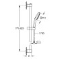 Grohe Vitalio Comfort - Set de pommeau de douche, barre et flexible, 2 jets, chrome 26930001 Grohe Vitalio Comfort - Set de pommeau de douche, barre et flexible, 2 jets, chrome 26930001