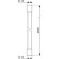 Hansa Medipro - Flexible de douche 200 cm, chrome 04120273 Hansa Medipro - Flexible de douche 200 cm, chrome 04120273