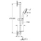 Grohe Vitalio Start - Set de pommeau de douche, flexible et barre avec tablette, 2 jets, chrome 26952001