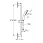 Grohe Vitalio Start - Set de pommeau de douche, barre et flexible, chrome 27942001 Grohe Vitalio Start - Set de pommeau de douche, barre et flexible, chrome 27942001