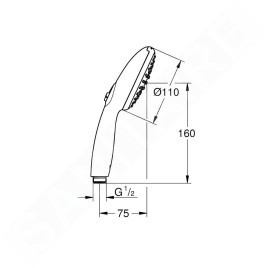 Grohe Vitalio Start - Pommeau de douche, 2 jets, chrome 27946001
