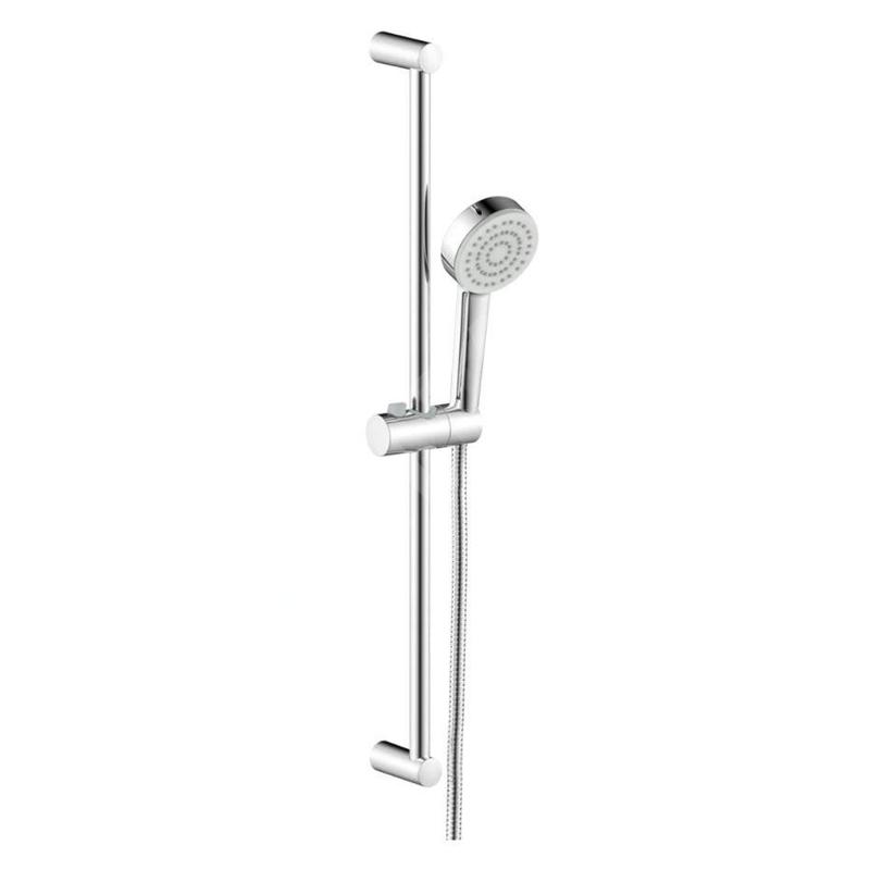 Hansa Basic - Set de pommeau de douche, barre et flexible, chrome 55780113