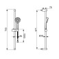 Hansa Basic - Set de pommeau de douche, barre et flexible, chrome 55780113