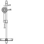 Hansa Basicjet - Set de pommeau de douche, 1 jet, barre et flexible, chrome 44780113