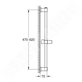 Grohe Vitalio Universal - Barre de douche 60 cm, chrome 27724001