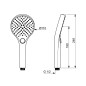 Hansa Viva - Pommeau de douche, 3 jets, noir mat 4433030033