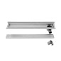 Aqualine Canniveaux - Caniveau de douche avec grille, 760x122x92 mm, montage mural, inox 2715-80