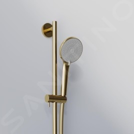 Steinberg 340 - Set de pommeau de douche, barre et flexible, 3 jets, or brossé 340 1601 BG