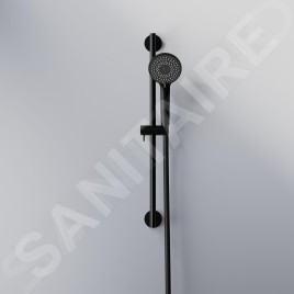 Steinberg 340 - Set pomme de douche, barre et flexible, 3 jets, noir 340 1601 S