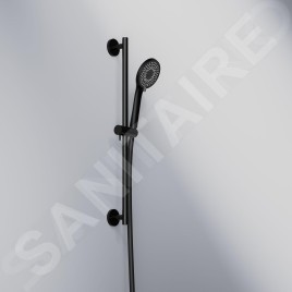 Steinberg 340 - Set pomme de douche, barre et flexible, 3 jets, noir 340 1601 S
