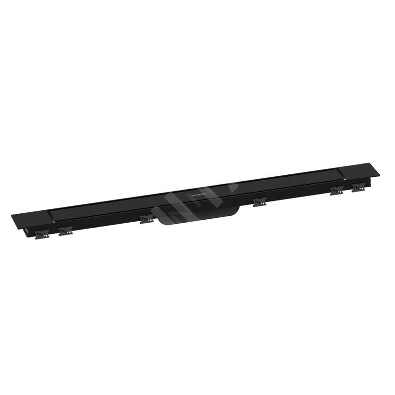 Hansgrohe RainDrain Match Plus - Caniveau de douche 80 cm, avec grille, noir mat 56215670