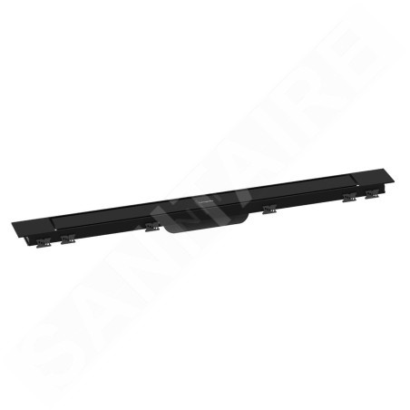 Hansgrohe RainDrain Match Plus - Caniveau de douche 80 cm, avec grille, noir mat 56215670